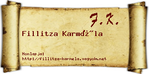 Fillitza Karméla névjegykártya